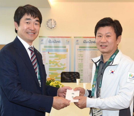 SBS 윤석민 부회장, 브라질 리우 올림픽 ‘한국선수단’에 선전기원 격려금 전달