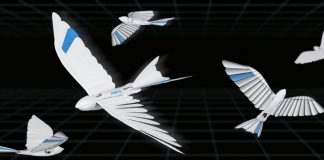 진짜 새처럼 날갯짓과 활공하는 로봇 새