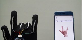 수화 실시간 언어 변환 웨어러블 장갑